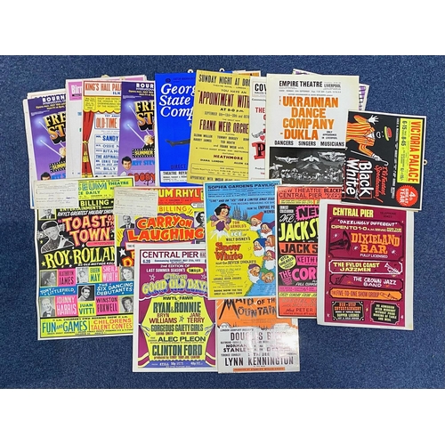 1577 - Theatre Poster Cards - Mainly 1950's / 1960's - Various Venues, Including Blackpool, Various Stars a... 