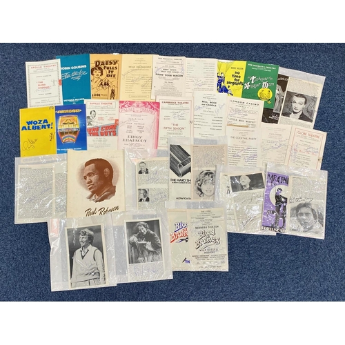 1580 - Theatre & Film Autographs - A Nice Collection of Theatre Programmes and Pages From Programmes. All a... 