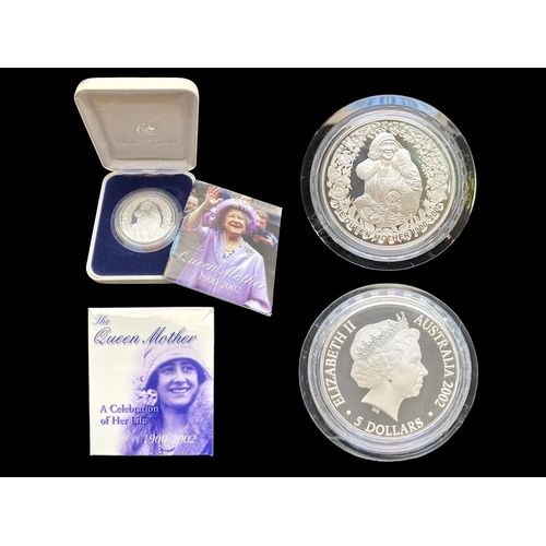 462A - Royal Australian Mint - Celebrating the Life of the Queen Mother Pure Silver 999 $5 Proof Coin, With... 