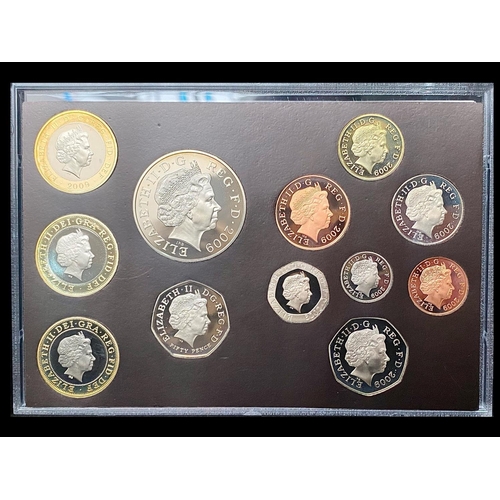 487A - The Royal Mint Sought After Year 2009 - UK Proof Complete Coin Set. Comes In Its Original Box and Ce... 