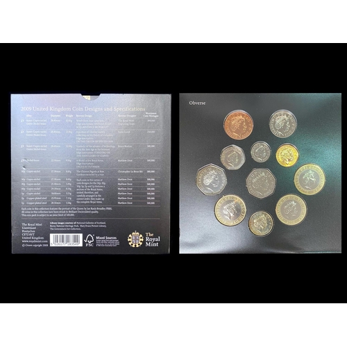 490A - The Royal Mint Sought After Year - 2009 United Kingdom Brilliant Uncirculated Coin Collection. Compl... 