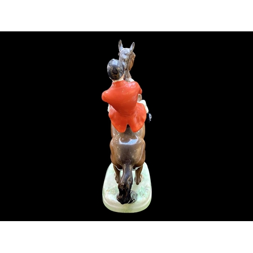 518 - Four Porcelain Horse Figures, comprising Beswick horse and rider No.868, gloss finish, measures 10''... 