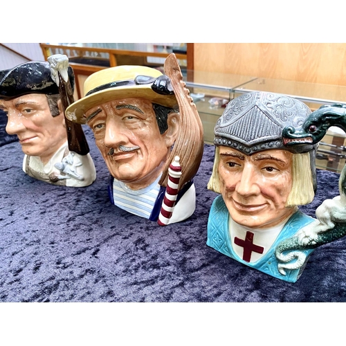 548 - Three Royal Doulton Character Jugs, comprising Gondolier D6589, St George D6518, and Gunsmith D6573.