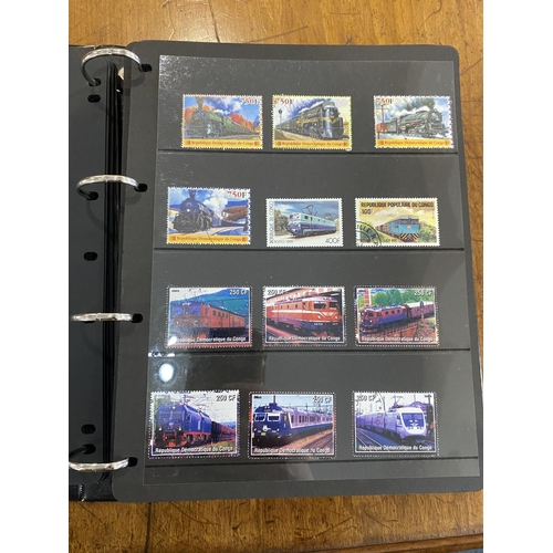 1410 - Stamp Interest - Meaty Album of Mostly Mint and railway oriented stamps from around the world.