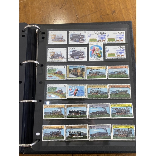 1410 - Stamp Interest - Meaty Album of Mostly Mint and railway oriented stamps from around the world.