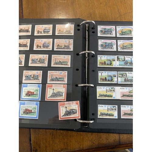 1410 - Stamp Interest - Meaty Album of Mostly Mint and railway oriented stamps from around the world.