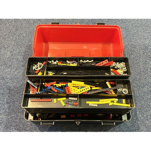 1357 - Vintage Lego Technic Set, in a large case with pull out sections, includes Technic Control Centre, b... 