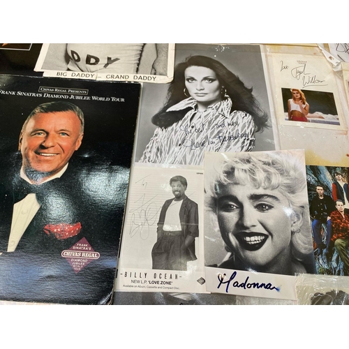 1361 - Mixed Lot of Signed Ephemera, screen and stage, music and sport, signed photos of Big Daddy, Barbara... 