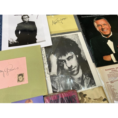 1361 - Mixed Lot of Signed Ephemera, screen and stage, music and sport, signed photos of Big Daddy, Barbara... 