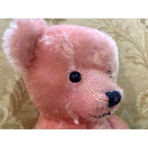 1513 - Vintage Dean's Luxury Collectibles 'Rag Book' Teddy Bear, in pink plush mohair, moveable limbs, love... 