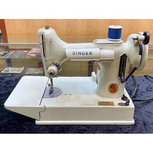 1529 - Singer Sewing Machine 221.K. Electric Singer Sewing Machine In Original Box, Comes with Booklet and ... 