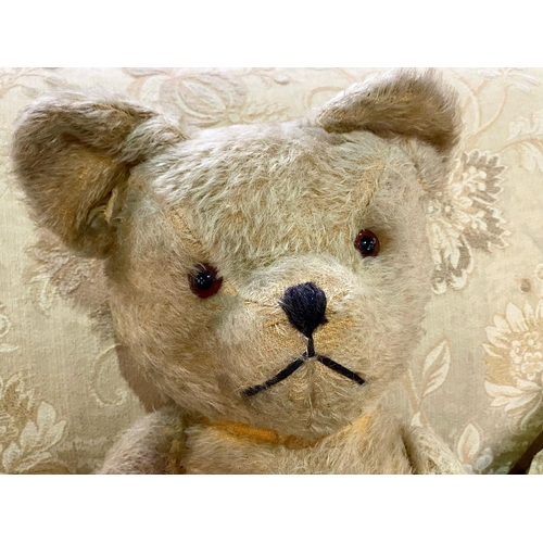 1569 - Early 20th Century Jointed Teddy Bear.  1920's Straw Filled Teddy Bear, moveable joints, padded paws... 