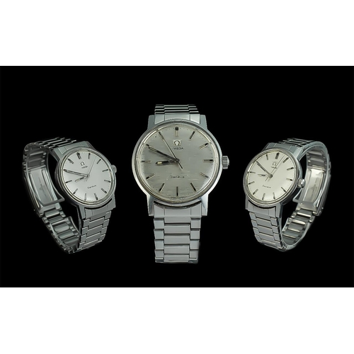 160 - Omega Geneve Gents Stainless Steel Mechanical Wrist Watch - With Original Omega Bracelet Circa 1950'... 