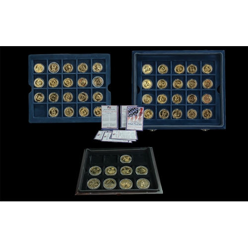 473 - Westminster Mint - The Official United States Mint 24ct Gold Plated Presidential Dollars Collection,... 