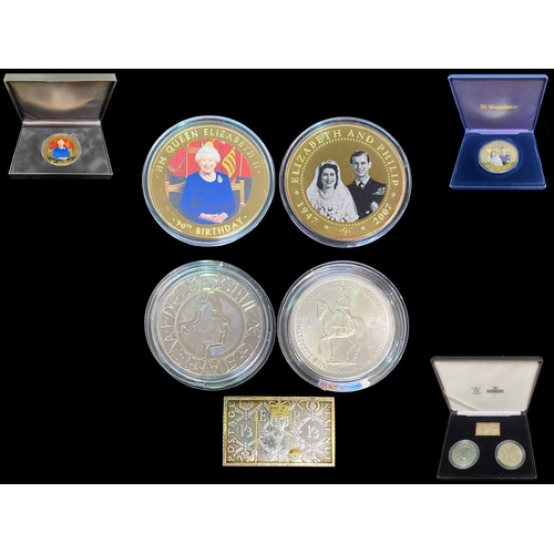 478A - Collection of Royalty Coins. Includes 1/ Westminster Mint 2007 5oz Coin With Diamonds Commemorative ... 