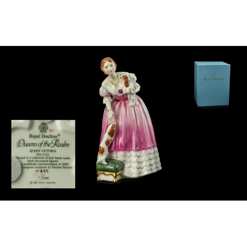 610 - Royal Doulton Figure Queen Victoria, from the Queens of the Realm Collection, No. HN 3125.  Limited ... 