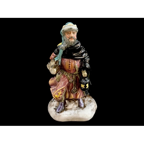 661 - Rare Royal Doulton 'Good King Wenceslas' figure HN3262 with rare misprint as label to base is back t... 