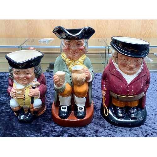 670 - A Collection of Character Jugs including Royal Doulton Happy John, 8.5 inches in height, Jolly Toby ... 