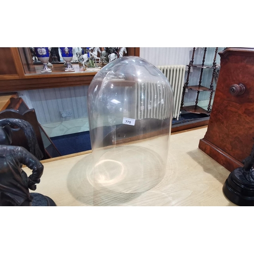 775 - Large Victorian Glass Dome, measures 21'' tall.