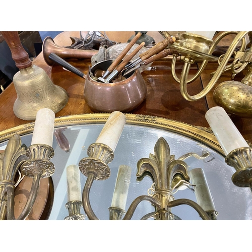 1236 - Large Collection of Brass, Pewter & Silver Plated Ware, including candlesticks, mugs, ornaments, tan... 