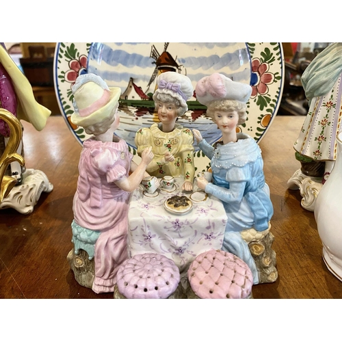 1372 - Box of Assorted Porcelain & Pottery Collectibles, including Crown Ducal Vase 12'' high (with matchin... 