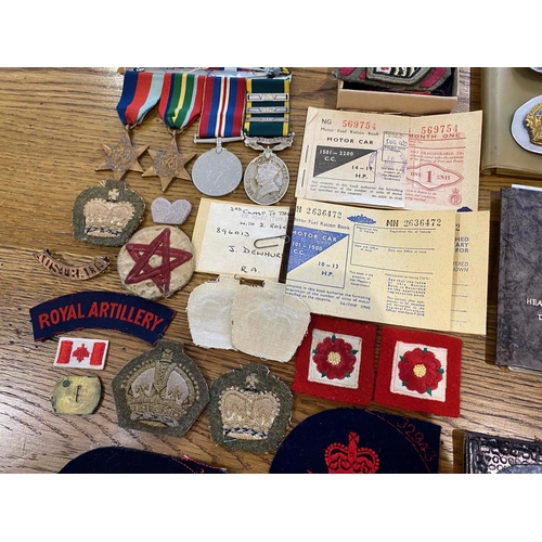 1321 - WWI & WWII Family Group Medal Interest - Victory Medal and War Medal in addressed envelopes, both aw... 