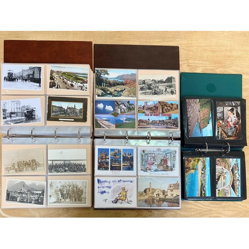 1433 - Three Postcard Albums, containing approximately 600+ postcards, all ages to include topographical, h... 