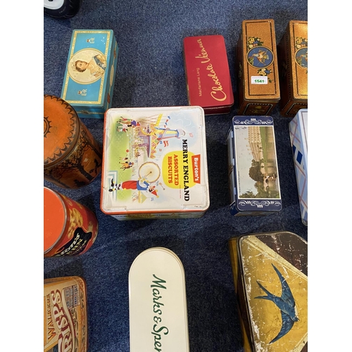 1451 - Box Containing a Quantity of Advertising Tins, various sizes and brands.  Lots for sorting.