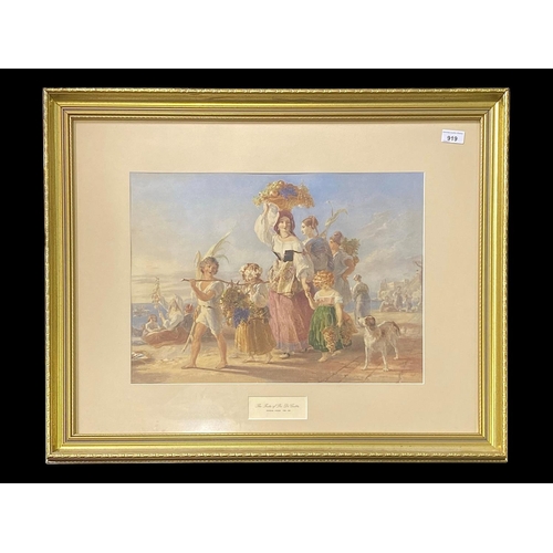 919 - Thomas Uwins - R.A (British 1782-1857) Neapolitan Peasants On Their Way To The Festa Di Pie Da Grott... 