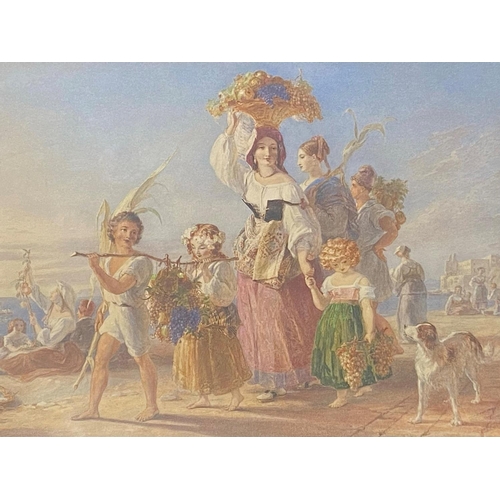 919 - Thomas Uwins - R.A (British 1782-1857) Neapolitan Peasants On Their Way To The Festa Di Pie Da Grott... 