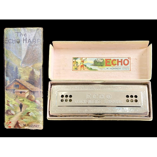 1105 - Vintage Echo Haromonica, the Echo Glockenreine Stimmung Harmonica By Hohner C & G made in Germany in... 