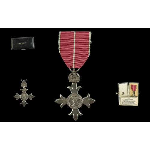 1309 - MBE Medal in Fitted Case with paperwork.