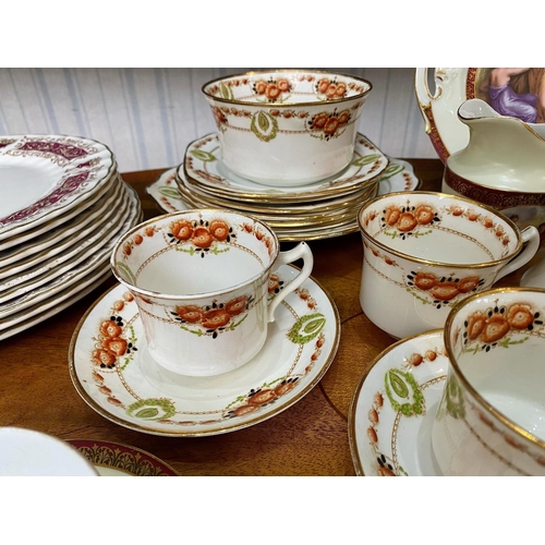 655 - Collection of Assorted Porcelain, including a classical tea set comprising a 9.5'' bread and butter ... 