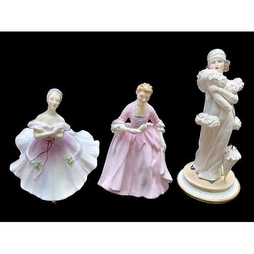 658 - Two Royal Doulton Figures,  HN 2209 'Hostess of Williamsburg' and HN 2116 'The Ballerina'.  Together... 