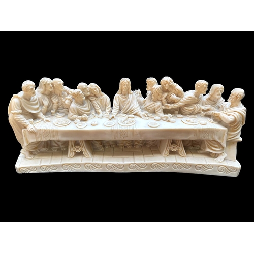 676 - Large and Impressive Model of The Last Supper, large and heavy, well detailed figure group depicting... 