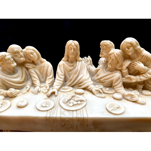 676 - Large and Impressive Model of The Last Supper, large and heavy, well detailed figure group depicting... 