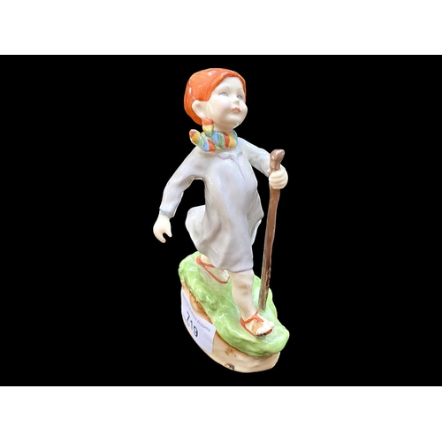 719 - Royal Worcester Figure 'Thursday's Child' 6.5'' high, in good condition.