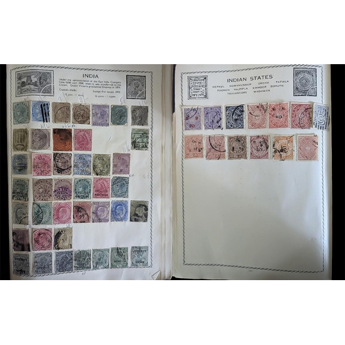 1348 - Stamps Interest World including Commonwealth in old 14th edition ''Lincoln'' album + triumph illustr... 