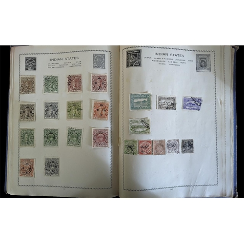 1348 - Stamps Interest World including Commonwealth in old 14th edition ''Lincoln'' album + triumph illustr... 