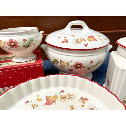 1438 - Box of Royal Winton 'Lark Rise' Kitchenalia, comprising bowls, storage jars, plates, etc.