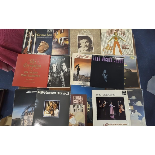 1459 - Box of Assorted LP Records. Includes Queen Elizabeth II Coronation Official Recording, Xmas Carols, ... 