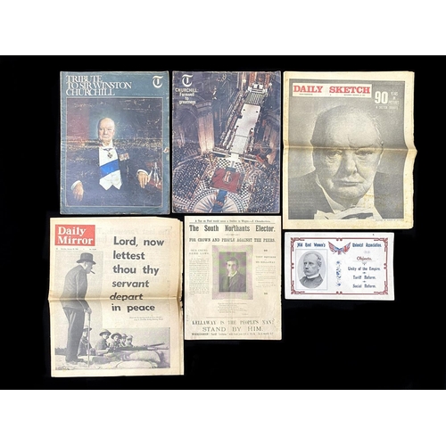 1474 - Winston Churchill Interest - Collection of Ephemera relating to Churchill's death.