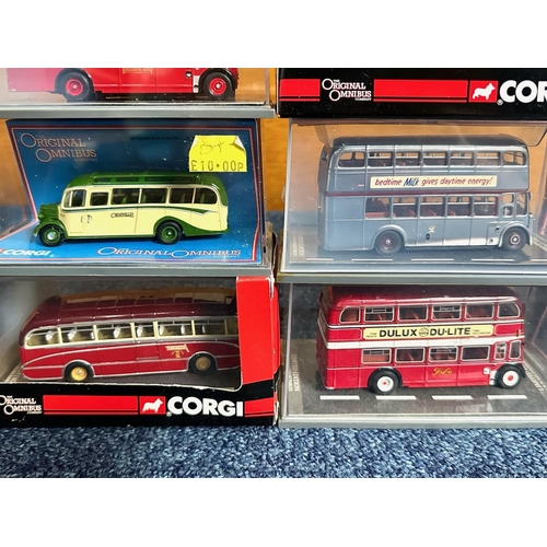 1523 - Corgi Original Ominbus Vehicles Interest. Good Collection of Corgi Transport Vehicles, All Look to B... 