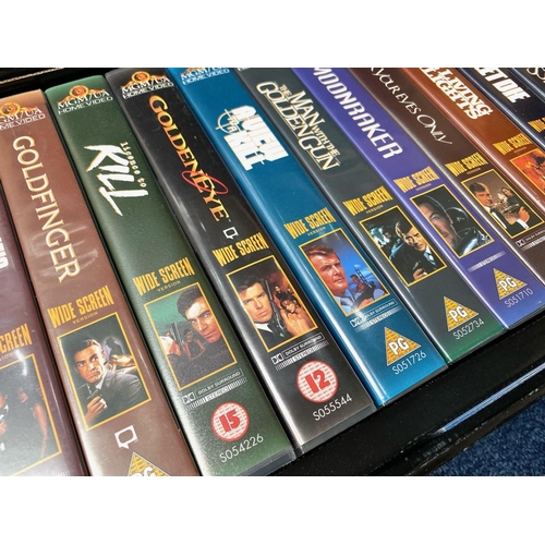 1535 - James Bond 007 Collection Full Set of Videos 17 in total. In original box