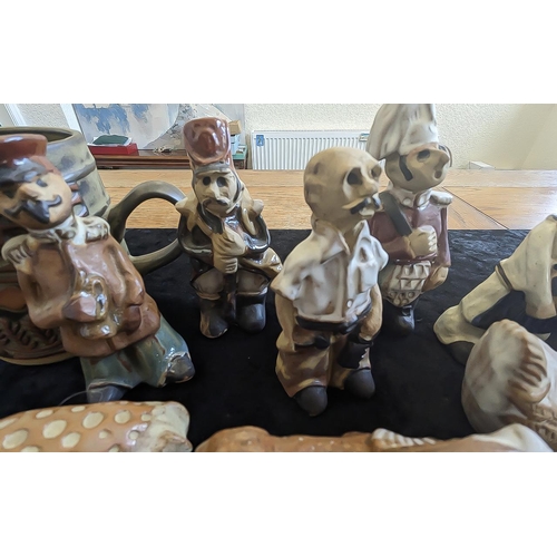 566 - Collection Of Tremar Pottery - To Include Two Real Ale Mugs And Various Cars, Trains, Figures, Anima... 