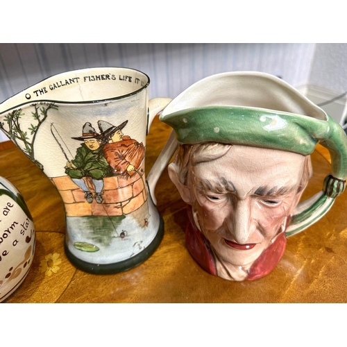 650 - Devon Ware Motto Jug 'Do What You Can, Being What You Are, Shine Like a Glowworm if you Can't be a S... 