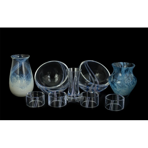 790 - Collection of Caithness Glass, comprising a 12'' tall decanter with stopper, a small 10'' water jug,... 