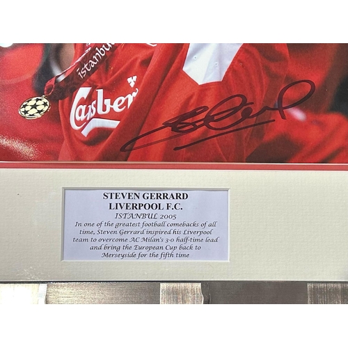 915 - Liverpool FC Interest - Steven Gerrard Signed Framed Photograph, with certificate of authenticity, I... 