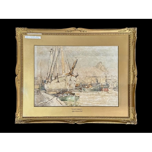 977 - Moffat Peter Lindner (1852-1949) A Pair of Watercolours titled 'A Holland Landscape' and 'The Quay Y... 