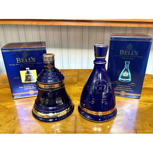 1371 - Two Bell's Limited Edition Old Scotch Whisky Decanters, boxed Golden Jubilee Decanter, and boxed Pri... 